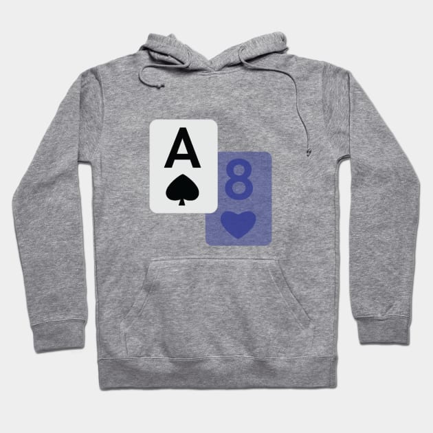 blue and white Aces and Eights Hoodie by Aces & Eights 